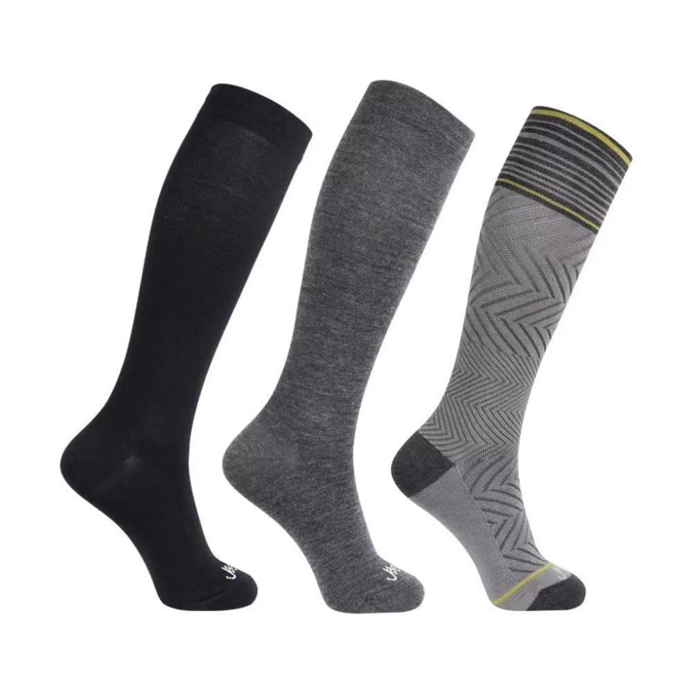JAVIE 76% Merino Wool Graduated Compression Socks for Women & Men (15-20mmHg)